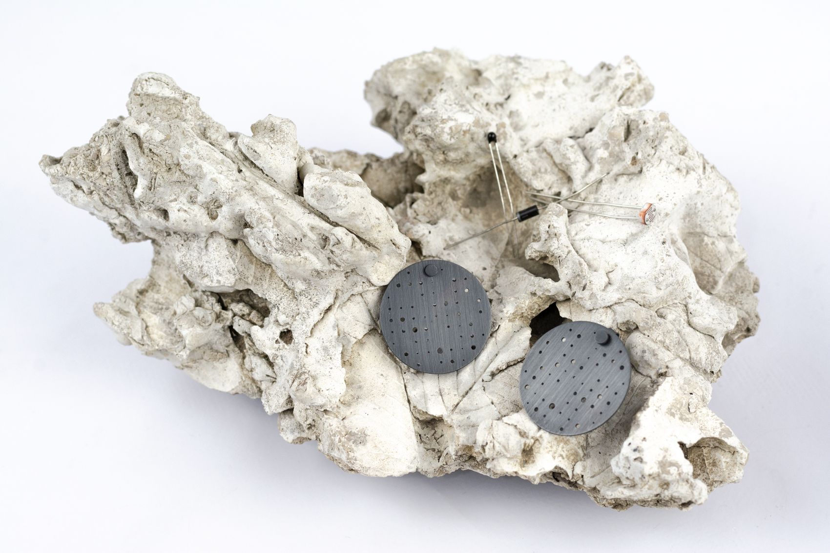 Meristema Lab, Annarita_Bianco, 3020, black silver, earrings, contemporary jewellery